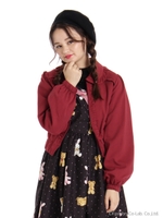 フリルコンパクトブルゾン/ボルドー