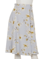 リバーシブルフレアスカート/ブルー