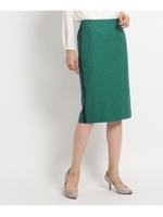 [L]ライン×ウィンドウペンスカート/ボルドー(264)