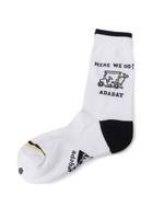 ゴルフカート刺繍90度ソックス/ホワイト(001)