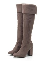 チャンキーヒールsimpleニーハイブーツ/BRD