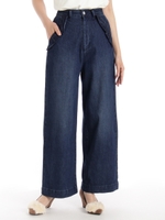 フリルポケットワイドパンツ/ネイビー