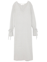 ストライプタックニットワンピース/SLV