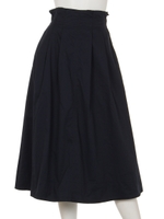 ハイウエストタック入り無地スカート/テラコッタ