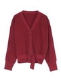 ベルト付ドルマンカーディガン/ワイン