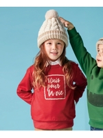 裏毛シンプルロゴトレーナー/レッド(062)