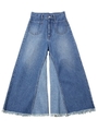 WIDE LEG FLARE DENIM PANT/ブラック
