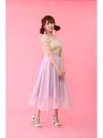 オーガンジーフレアスカート/ラベンダー