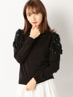 肩あきライクハイネックニット/ベビーピンク