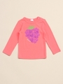 BABY ハートいちご長袖Tシャツ/ピンク