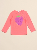 BABY ハートいちご長袖Tシャツ/ピンク