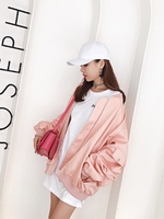 フロントジップビッグシルエットブルゾン/イエロー