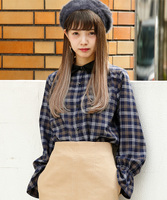 【期間限定】衿付きチェックブラウス