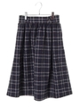 ・チェックギャザーフレアースカート/グレー