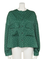 [BED&BREAKFAST]ORIGINAL DOT Blouse/GREEN