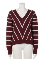 Vラインニット/BLK