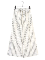 ・ストライプワイドパンツ/アイボリー