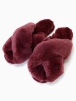 クロスファースリッパ/ボルドー