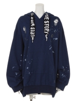 ダメージトップス/ブルー