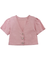 チェコストーン 3Way リネンブラウス/pink