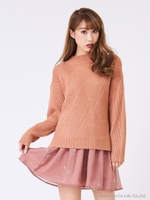 フロッキーニットコンビワンピース/オフホワイト