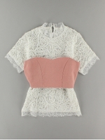 レースビスチェセット/ホワイト