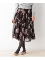 Supreme.La.La. フラワープリントスカート/ブラック(119)