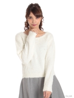 ブークレ後リボンニットPO/ピンク