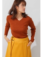 ★ラメシンプルニット/ブラウン(050)