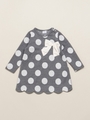 ドットJQワンピース/杢グレー