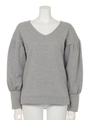 ボリュームSLVスエットTOP/T.GRY