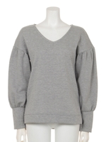 ボリュームSLVスエットTOP/T.GRY