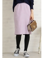 ハイウエスト起毛タイトスカート/ライトグリーン(130)