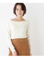 変形ボックスカラーニット/ブルー系(094)