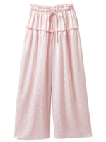 ハートサテンジャカードロングパンツ/PNK