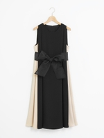 バイカラーミディ丈ドレス/グリーン