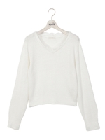 VレースICニットプルオーバー/ブラック