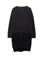 ポケットファーカーディガン/ピンク