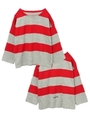 WIDE STRIPE TOP/レッド