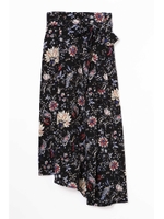 《BLANCHIC》フラワーランダムヘムスカート/ブラック(010)