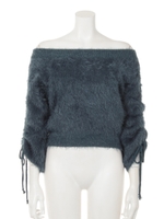 【Latina】シャーリングスリーブオフショルダー/ベージュ(005)