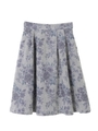 【スカート】花柄ＪＱフレアスカート/グレー