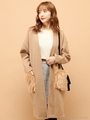 ポケットファーコーディガン/ベージュ