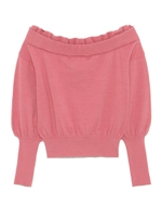 オフショルニットプルオーバー/PNK