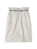 ベルト付カーゴスカート/ライトグレー(020)