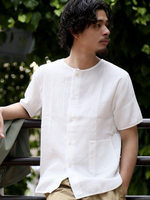 WAFFLE NOCOLLAR SH/ワッフルノーカラーシャツ
