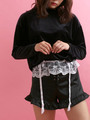 WC/ベロアハイネックロングTシャツ
