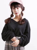 WEGO/Vネックスウェット