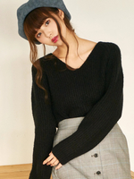 WEGO/ふわもちVネックセーター