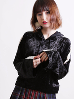 WEGO/クラッシュベロアラインパーカー